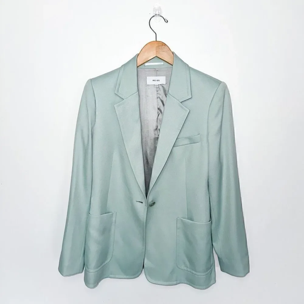 Reiss Women’s Evie Tailored Blazer in Aqua